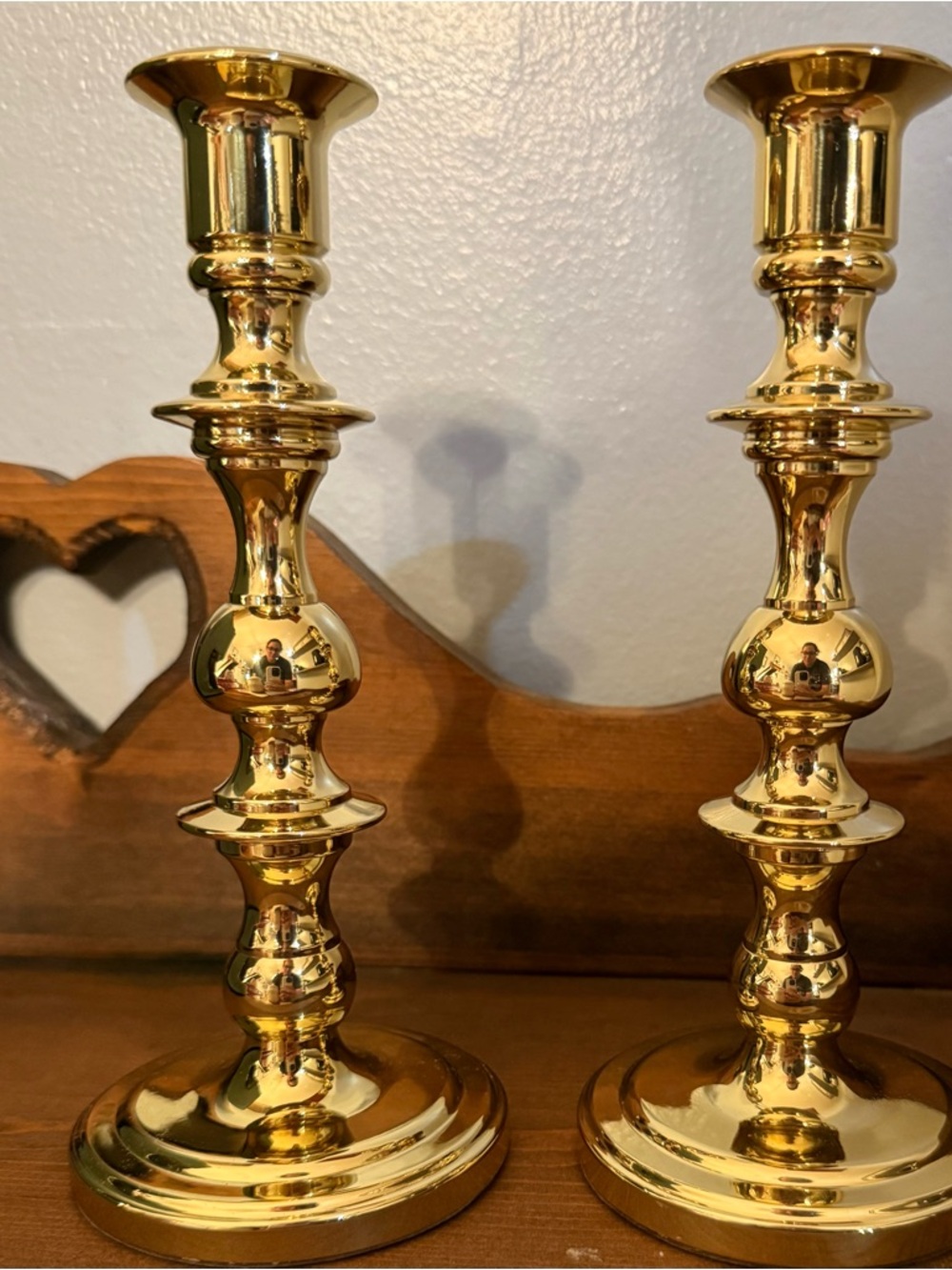 Vintage Solid Brass Candlesticks Manufactured by Baldwin